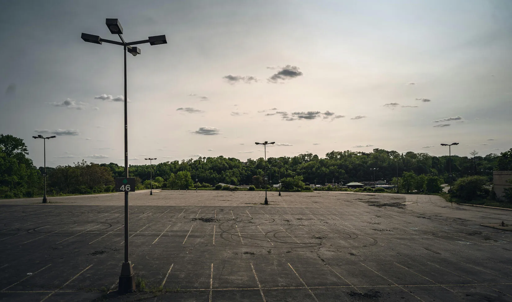 Empty parking lot